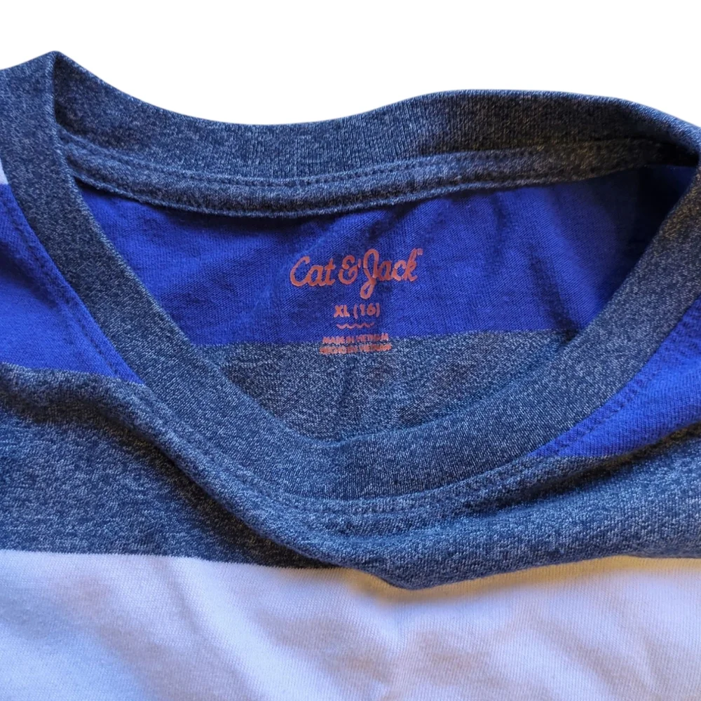 Bundle: 4 Cat & Jack T-shirts, Tie-dye, Striped, Checkered XL 14-16 Short Sleeve - Picture 7 of 12